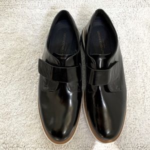 New without box. Cole Haan monk strap smooth leather shoes with Velcro strap.